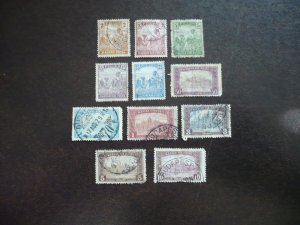 Stamps - Hungary - Scott#108,109,111,114,116,119-126- Used Part Set of 11 Stamps