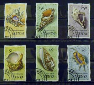 2407   Kenya   Used, VF # 45, 46, 47, 48, 49, 50  Sea Shells   CV$ 13.45