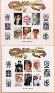 Antigua 2119-2120 Lady Diana Princess of Wales MNH sheets