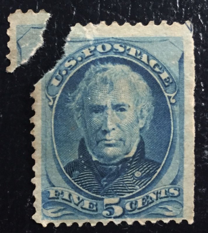 US #185 ??? Used Andrew Jackson 5c - Damaged / Fault