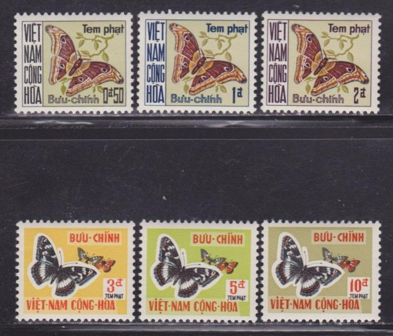 Vietnam Scott # J15-J20 VF never hinged set nice colors cv $ 52 ! see pic !