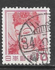 Japan 580: 10y Kannon Bosatsu, Kondo Hall, Nara, used, F-VF