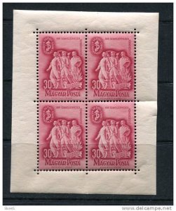 Hungary 1948 Sheet of 4  Mi 1035 SC 841A MNH CV 42 euro