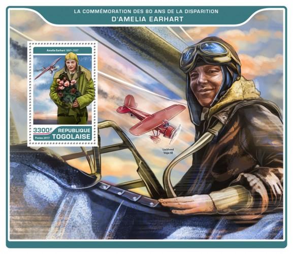 TOGO 2017 SHEET AMELIA EARHART AVIATORS tg17208b