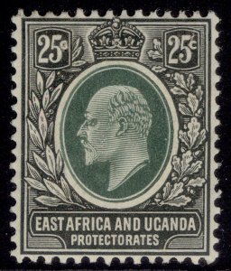 EAST AFRICA and UGANDA EDVII SG40, 25c grey-green & black, M MINT. Cat £30.