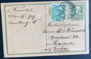 1909 Vienna Austria Stationery Picture Cover To Caribbean Spanish Colonies