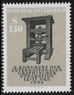 Austria #740 MNH Stamp - Old Printing Press