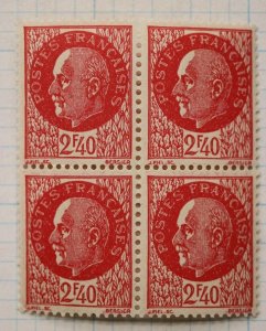 France sc#443 Petain Mint block 4 MNH 2.40f