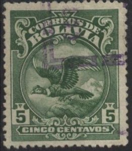 Bolivia 189 (used) 5c condor, green (1928)