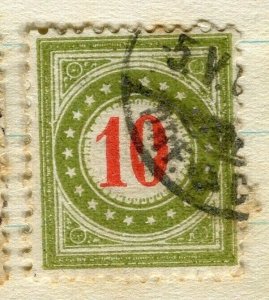 SWITZERLAND; 1893 early classic Postage Due issue fine used 10c. value