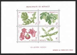 Monaco Sc# 1376 MNH 1983 1fr-4fr Four Seasons of Fig Tree