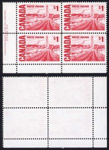 Canada Unitrade 465BivPB One Dollar MF PVA Plate 2 MNH Unitrade price 125