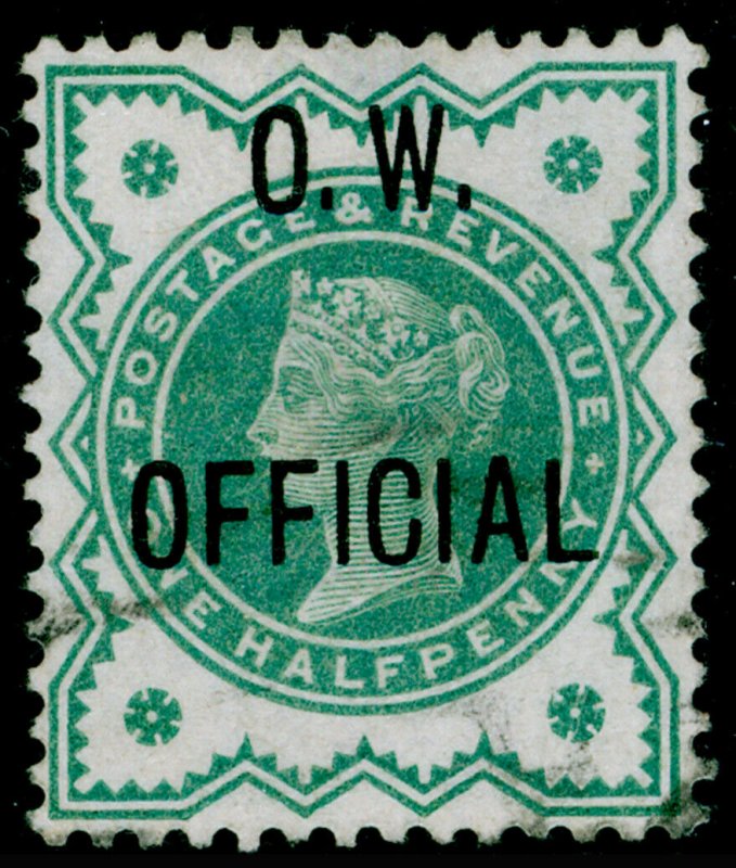 SGO32, ½d blue-green, FINE USED. Cat £225.