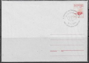 SLOVENIA 1993-94 8T Postal Stationery Envelope HIKING Pictorial PMK Mi.U4a VFU