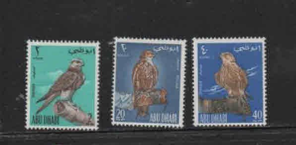 ABU DHABI #12-14  1965 FALCON PERCHED ON WRIST   MINT VF LH  O.G