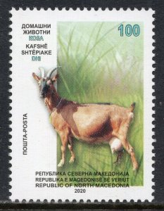 224 - NORTH MACEDONIA 2020 - Fauna - Domestic Animals - Goat - MNH Set