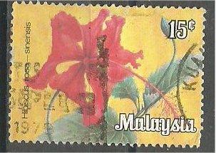 MALAYSIA, 1979, used 15c, Flowers, Scott 195