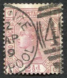 SG141 2 1/2d Rosy Mauve Plate 13 Cat £85 Very Fine used