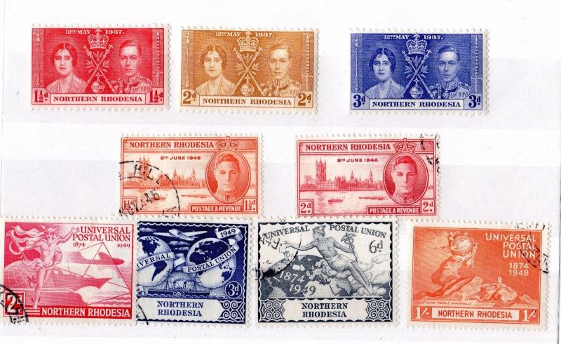Northern Rhodesia 1937/49 Sets x 3 Coronation/UPU Mint/VFU X6145