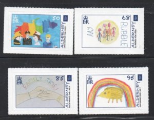 Alderney Sc 679-682 2020  Children's Art stamp set mint NH