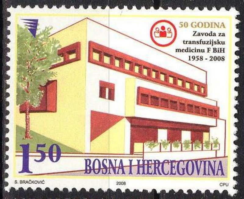 Bosnia 2008 Medicine 50 Years of Blood Transfusion Center Sarajevo MNH