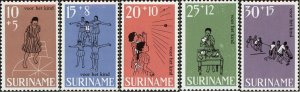 Suriname 1968 MNH Stamps Scott B147-151 Children's Activities Games