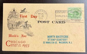 728 Linprint Card Cachet 1933 Chicago IL Century of Progress World's Fair 5b