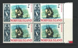 Norfolk Island Sc#103 MNH Block of 4