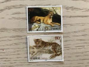 China Mint NH Big Cats Canada-China joint issue Set of 2 stamps