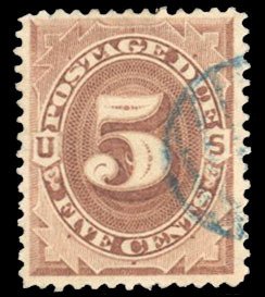 United States, Postage Dues #J4 Cat$70, 1879 5c brown, used