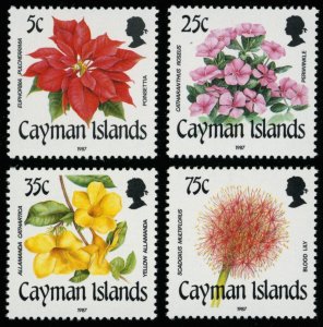 Cayman Islands Sc 586-89 VF/MNH COMPLETE SET - 1987 Flowers - Clean & Fresh