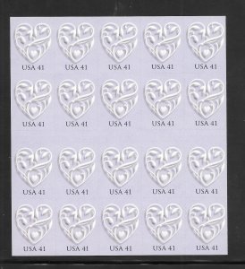 #4151 MNH Wedding Hearts Sheet