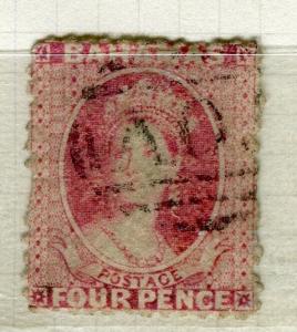 BAHAMAS; 1863-77 classic QV Crown CC issue used Shade of 4d. value