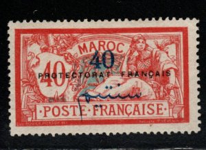 French Morocco Scott 49 MH*  Protectorate overprint colorful, nicely centered