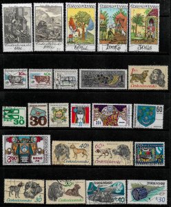 Czechoslovakia Small Collection of Used/Canceled Stamps (002)