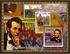 St Thomas - Abraham Lincoln Souvenir Sheet ST7113b