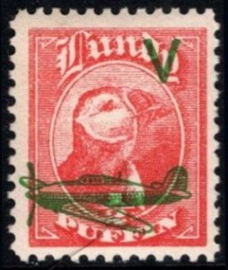 1942 Great Britain Lundy Island 1/2 Puffin Victory Issue Overprinted In Blue