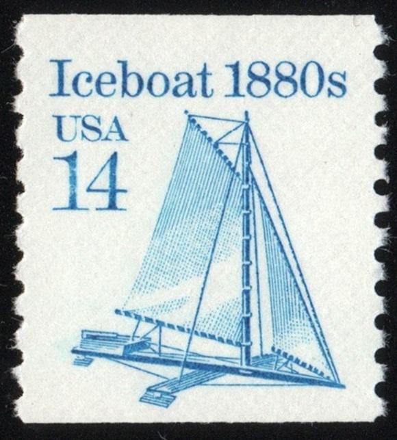 SC#2134 14¢ Iceboat Coil Single (1985) MNH
