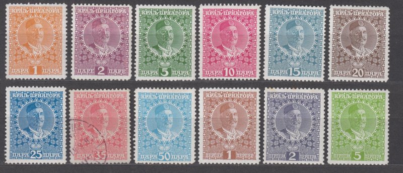 Montenegro Scott #99-110 1913 MH-Used