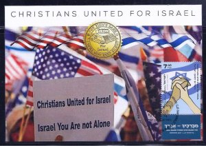 ISRAEL 2022 STAMPS CHRISTIANS WHO STAND FOR ISRAEL MAXIMUM CARD