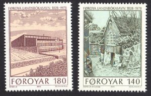 Faroe Islands #39-40  MNH  1978  national library