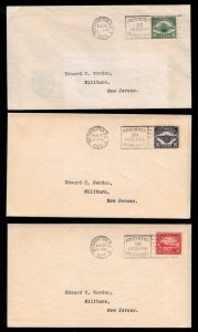 MOMEN US STAMPS #C4-C6 AIRMAIL FDC's VF LOT #93070**