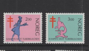 Norway #802-03  (1982 Fight against TB set) VFMNH CV $1.40