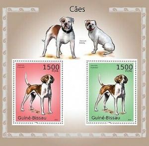 Guinea-Bissau - Dogs - 2 Stamp  Sheet  GB10606b