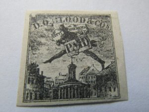 US Local Stamps 1845, Scott #15L5 D.O. BLOOD & CO.s City Despatch Post, MH NG,
