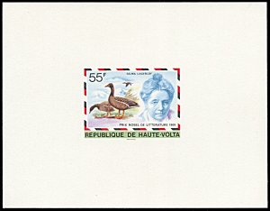 Upper Volta 440-444, MNH, Nobel Prize Winners 5 proof cards