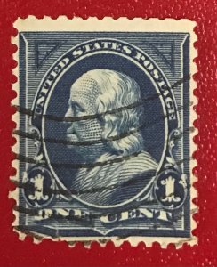 1895 US Sc 264 used 1c Franklin CV$.60 Lot 2002