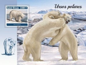 Guinea-Bissau - 2018 Polar Bears - Stamp Souvenir Sheet - GB18308b