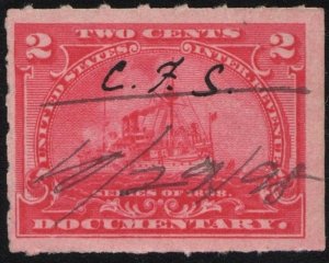 R164 2¢ Documentary Stamp (1898) Used