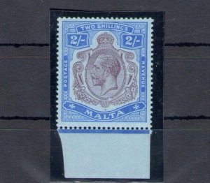 1914-21 MALTA, Stanley Gibbons #86, 2 Secellini purple and bright blue - MNH**